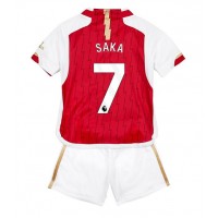 Maglie da calcio Arsenal Bukayo Saka #7 Prima Maglia Bambino 2023-24 Manica Corta (+ Pantaloni corti)